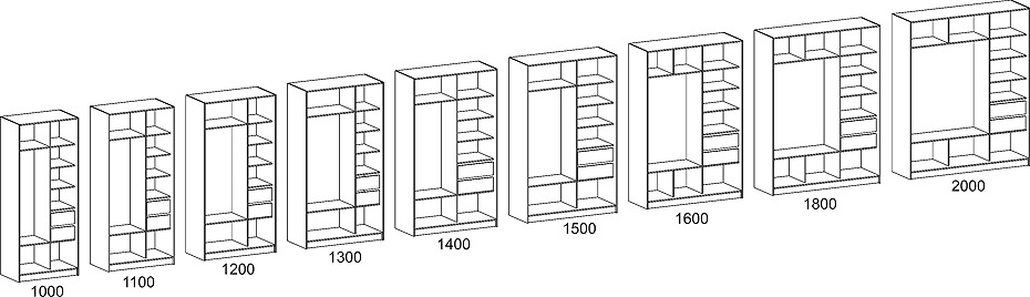 Шкаф купе длина 1000
